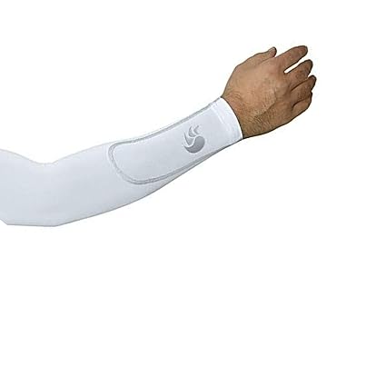 DSC Compression Arm Sleeve | Weiß | Größe: Medium | Unisex | Sonnenschutz | Perfekt für Outdoor- und Sportaktivitäten | Performance Stretch & Feuchtigkeitsabtransport