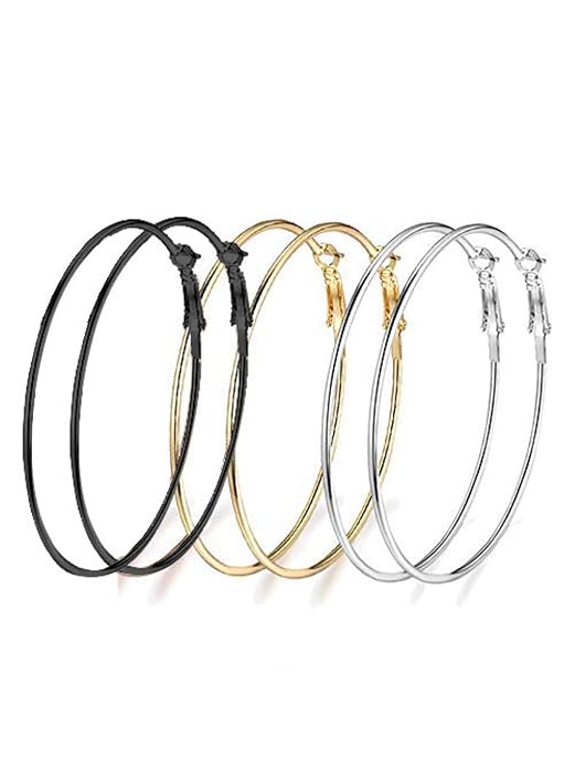 YouBella vergoldete Creolen | Modische und schöne, stilvolle Ohrringe für Damen und Mädchen | Künstlicher Schmuck | Perfekt für besondere Anlässe
