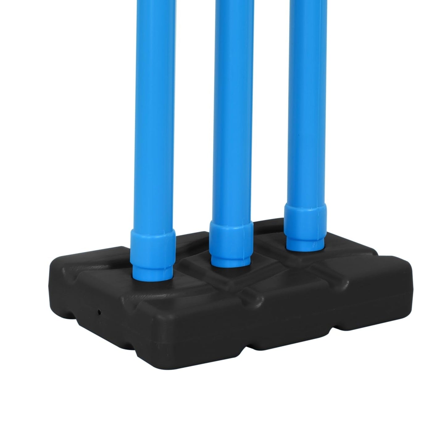 DSC Plastic Cricket Stump Set with 3 Stumps, 2 Bails and 1 Base, Men's Size