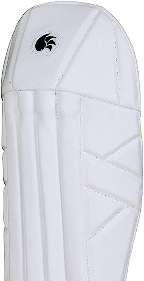 DSC Intense Shoc Cricket Wicket Keeping Legguard | Color: White | Material: PVC | for Men & Boys | Mesh Instep | Highly Comfortable | Perfect Fit | Low Density Foam in The Bolsters