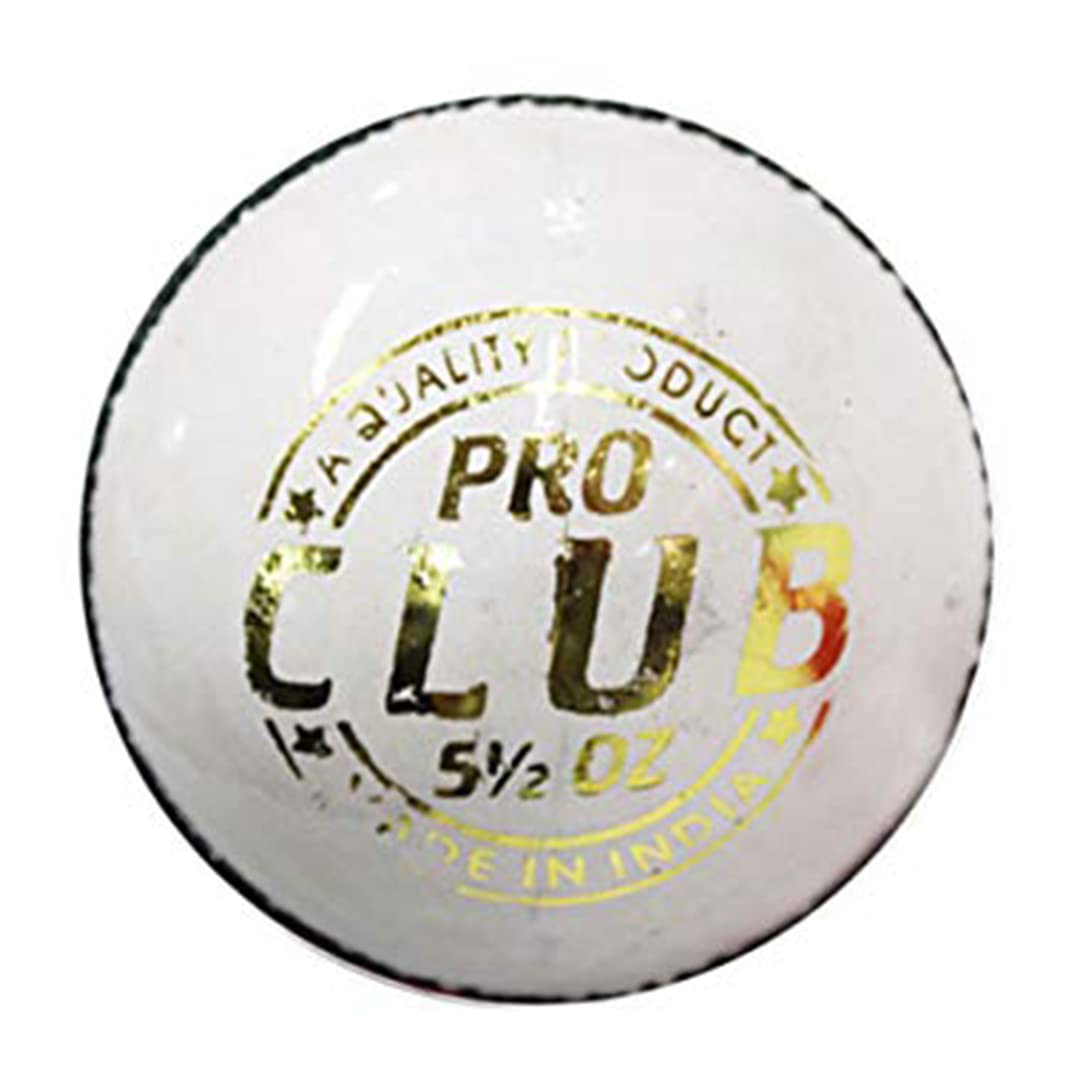 DSC Pro Club Cricket Ball | Größe: Standard | Für Männer & Jungen | Material: Leder | Wasserdichtes Äußeres | Sehr haltbar | Besserer Absprung
