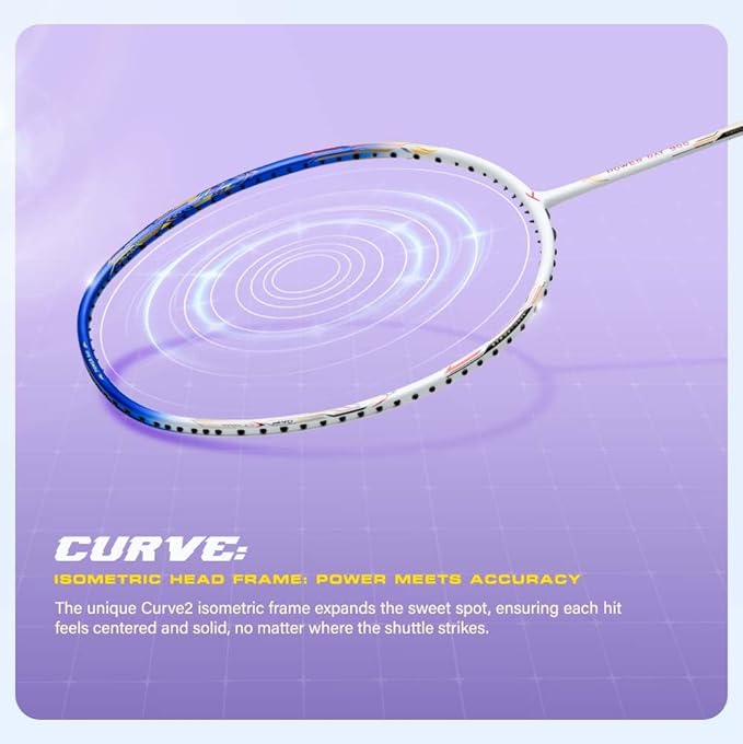 Hundred Power Ray 900 Badmintonschläger mit Vollbezug | 79 Gramm | Maximale Spannung ≤32 lbs