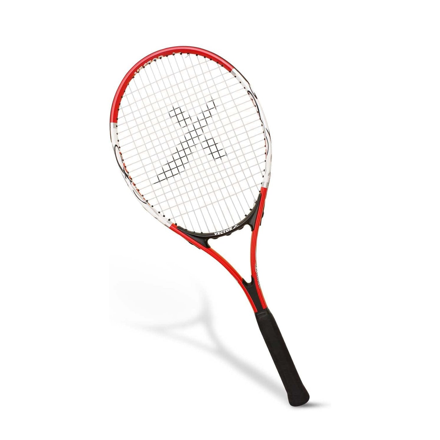 Vector X Vxt 520 27 inch Senior with 3/4 cover strung tennis racket (Red, White)