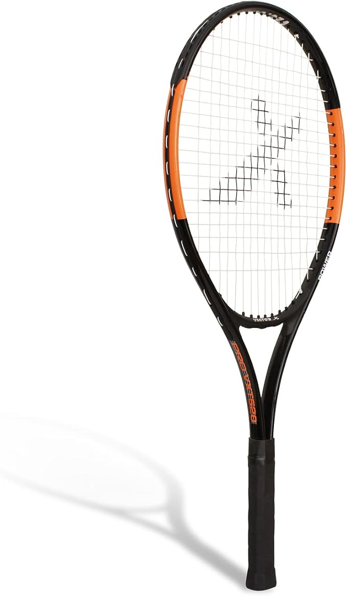 Vector X Recreational Tennis Racket | Color: Orange | Size: One Size | For Men and Boys | Material: Aluminum | Super Lightweight | Beginner to Intermediate