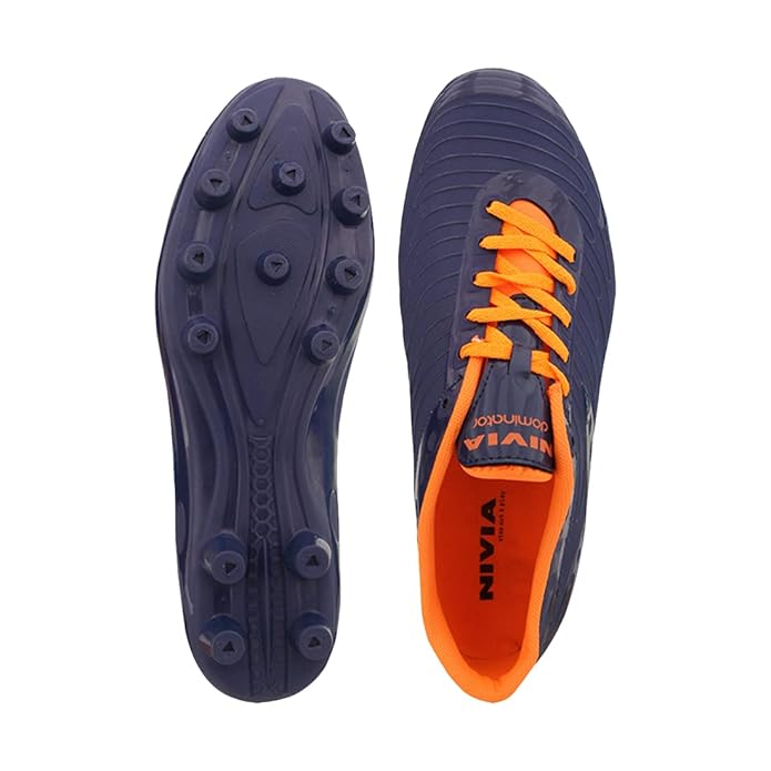 Nivia Dominator Fußballschuhe | Thermoplastisches Polyurethan | PVC-Sohle | Schnürverschluss | Gepolstertes Fußbett