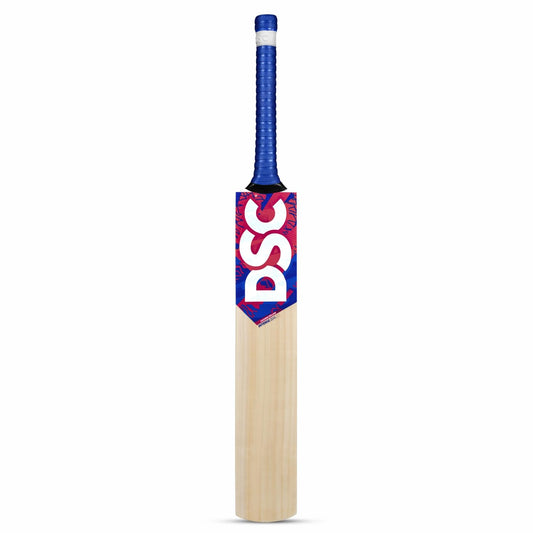 DSC Intense Zeal Cricket Bat für Herren und Jungen (Beige) | Material: Kashmir Willow | Leichtgewicht | Freier Bezug | Spielfertig | Für Fortgeschrittene Spieler | Ideal für Lederball