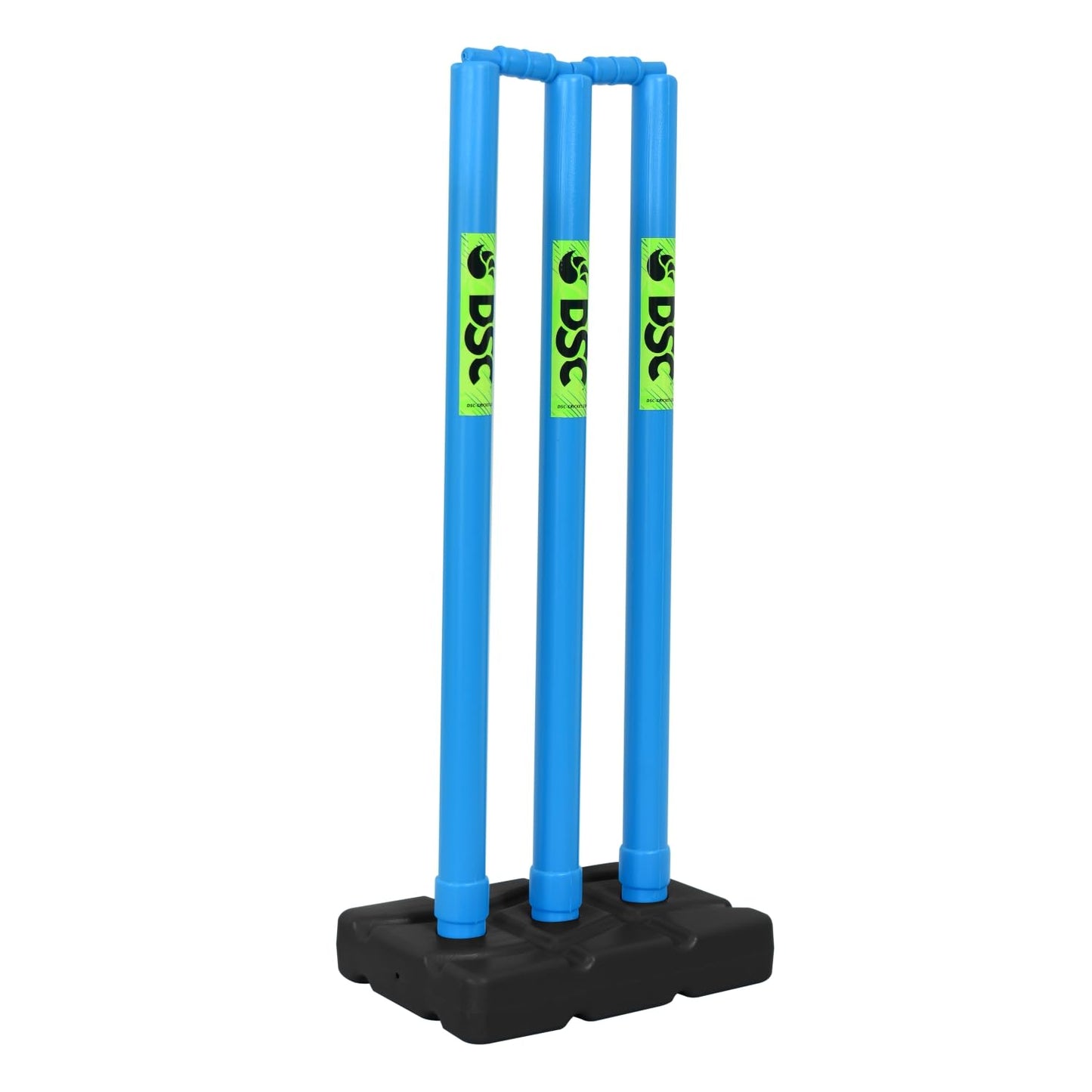 DSC Plastic Cricket Stump Set with 3 Stumps, 2 Bails and 1 Base, Men's Size