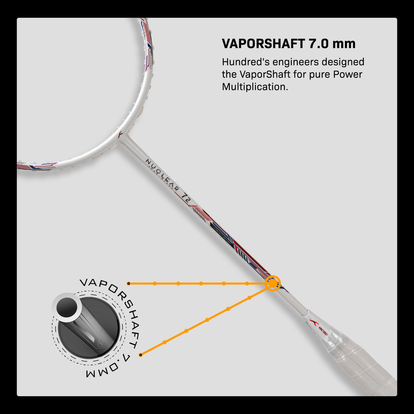 Hundred Nuclear 72 Badmintonschläger