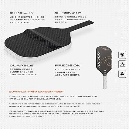 Hundred Phantom 80 Pickleball-Schläger | EXTEND/ WIDE | USA-Zulassung | Japanische Rohkarbonfaser | 16 mm/ 13 mm | Schwarz/Orange | Optimiert für Kontrolle und Spin | Leichter Schläger mit komfortablem Griff