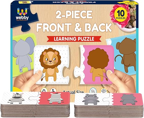Webby Learning Pack Puzzle Lernspielzeug für Kinder Fördert die Gehirnfunktion, Konzentration und motorischen Fähigkeiten 10 bunte Puzzles – interaktives Lernen