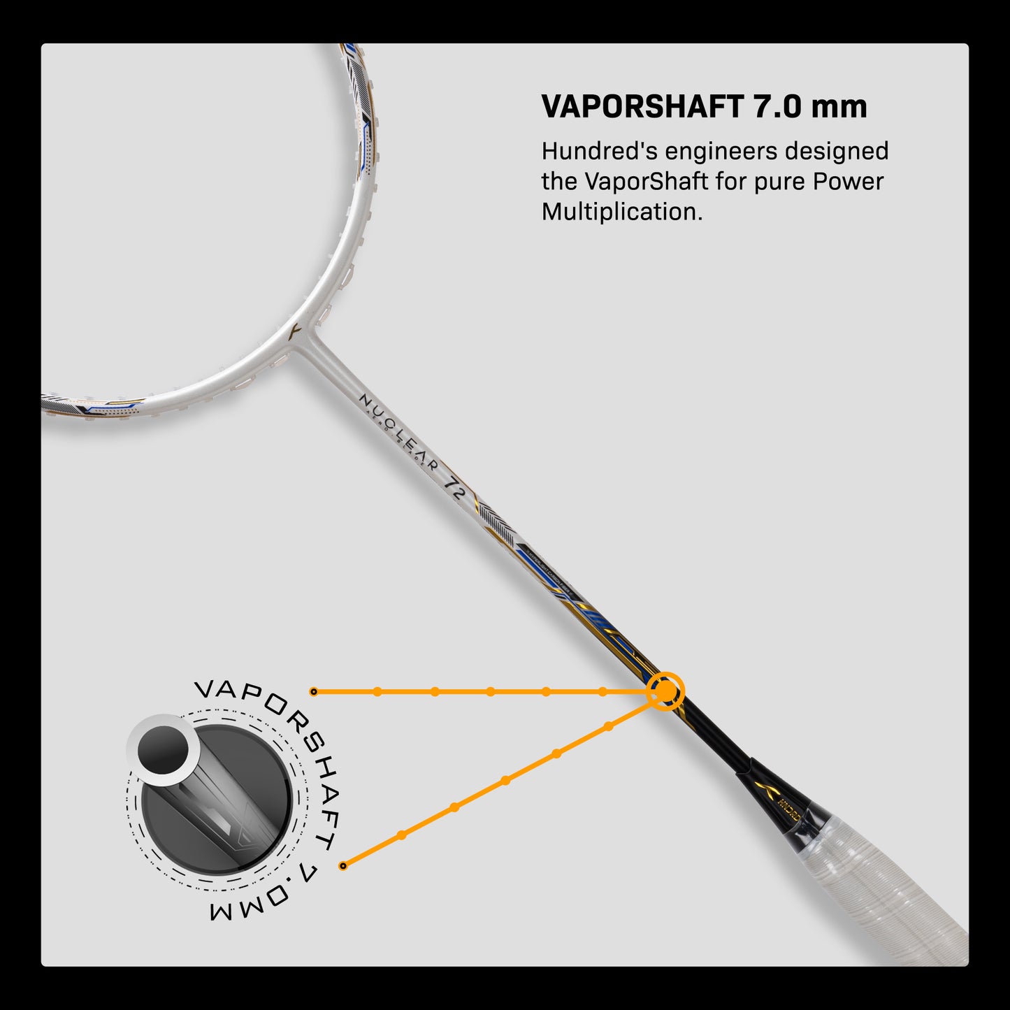 Hundred Nuclear 72 Badmintonschläger