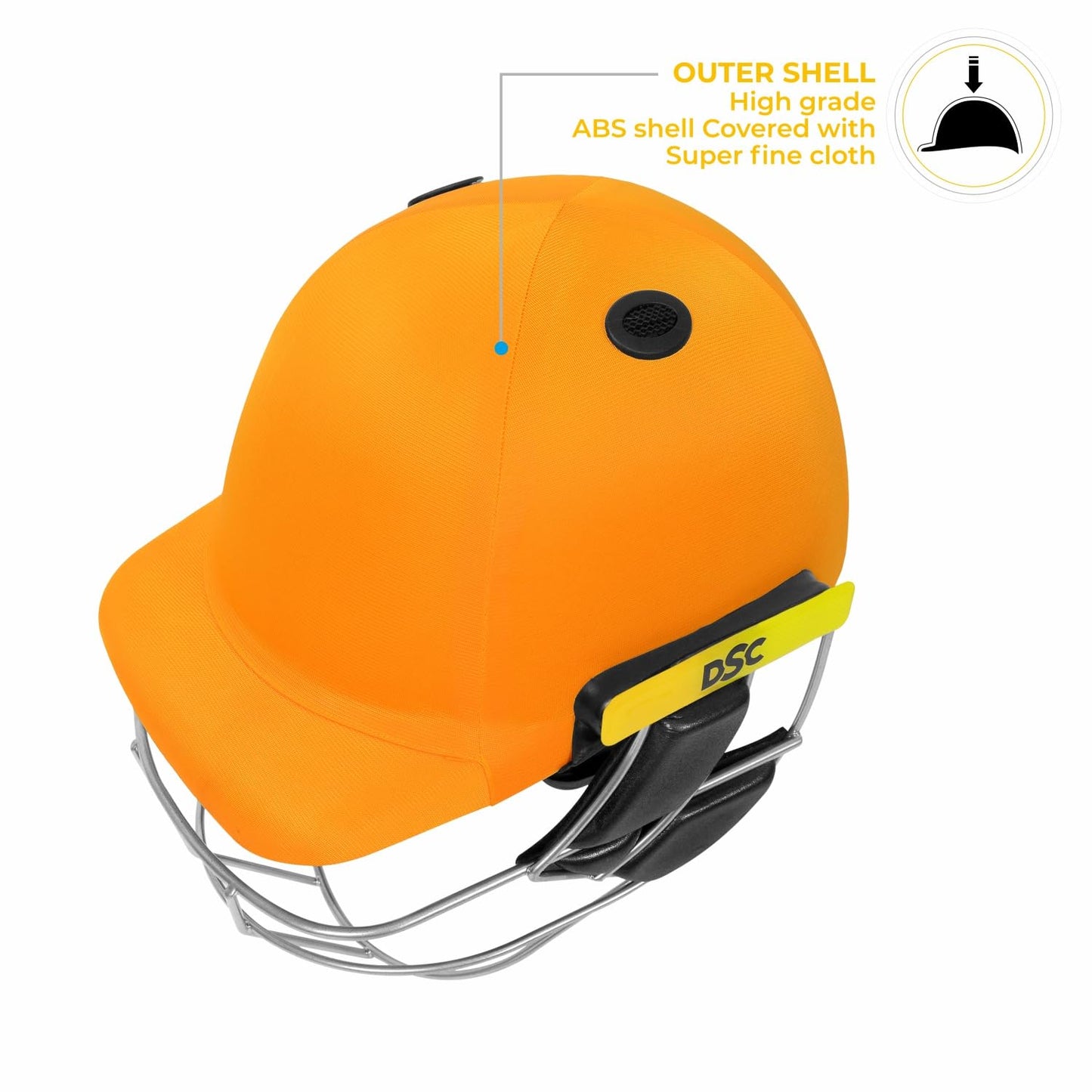 DSC Avenger PRO Premium Cricket-Helm | Für Männer & Jungen | Fester Federstahlgrill | Rückenstützriemen | Nackenschutz | Leichtgewicht