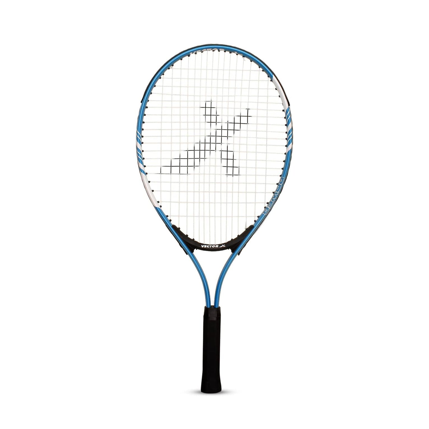 Vector X VXT-520 Strung Tennisschläger | Größe: 25 Zoll | Material: Aluminium | mit 3/4 Hülle | Leichtgewicht | Starke Schlagfestigkeit | Stoßdämpfende Wirkung | Spielstärke: Fortgeschrittene