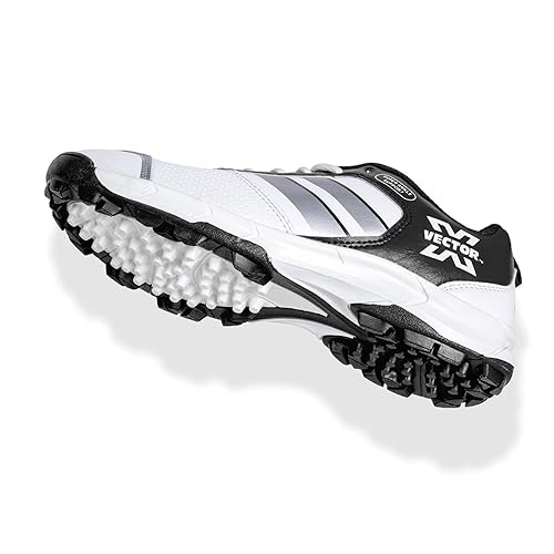 Vector X Blast Cricket Shoes | Color: White & Black | Size: 6 UK/ 7US / 40EU | For Men & Boys | Material: Synthetic Leather | Increase your training load | Recover faster
