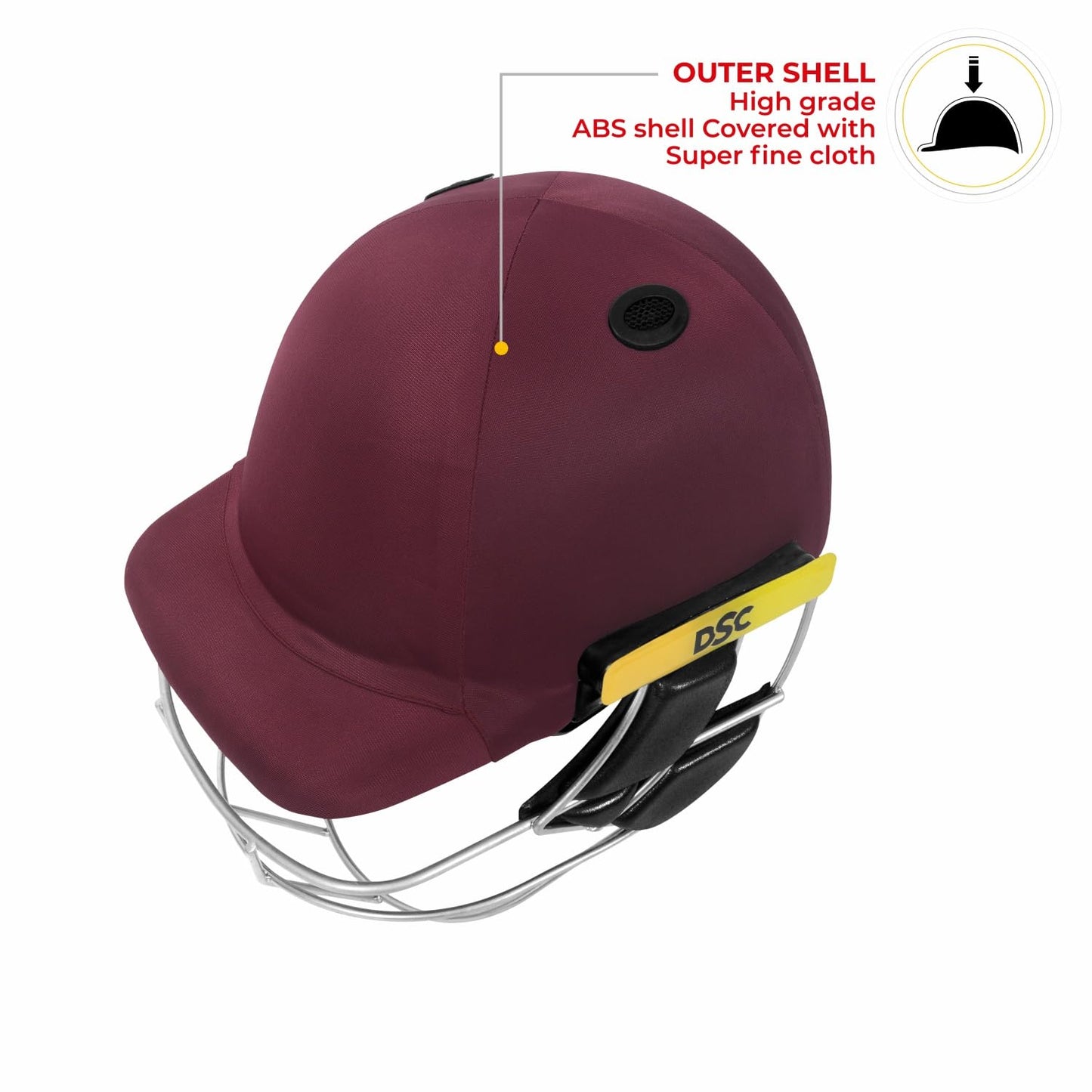 DSC Avenger PRO Premium Cricket-Helm | Für Männer & Jungen | Fester Federstahlgrill | Rückenstützriemen | Nackenschutz | Leichtgewicht