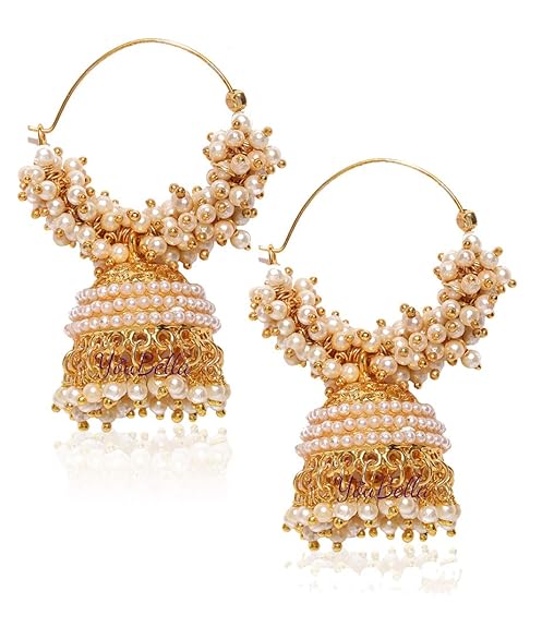 YouBella gold-plated earrings for women (Golden)(YBEAR_31070)