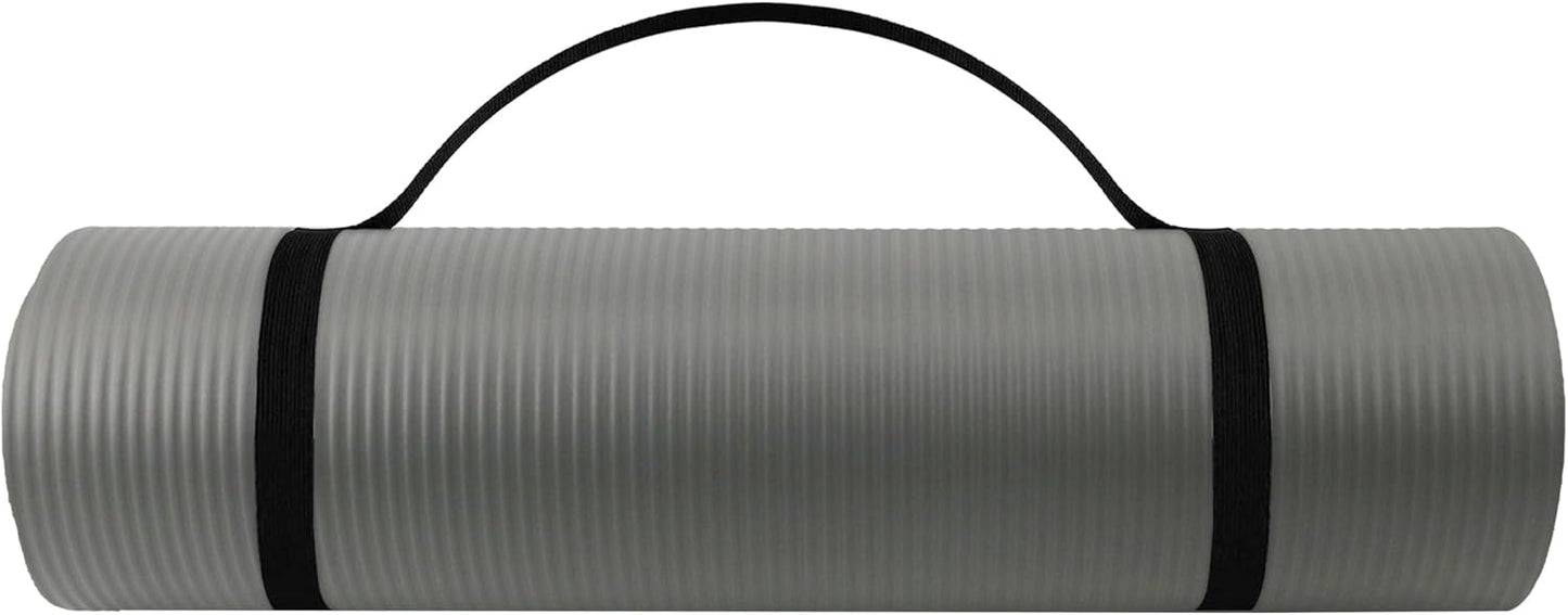 Endless NBR Black Yoga Matte | Bequeme und strapazierfähige Gymnastikmatte | Anti-Rutsch-Phthalat getestet | Größe: 183 * 61cm, 1cm dick | Farbe: Schwarz | NBR-Schaum | Übung, Yoga, Pilates und Workouts