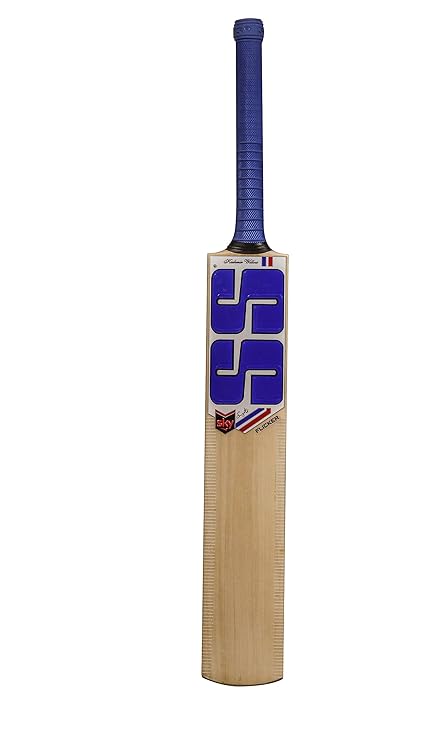SS Sky Flicker kashmir Willow Cricket Bat | Farbe: Beige | Größe: Kurzer Griff | Material: Kashmir Willow Wood | Leichtgewicht | Für fortgeschrittene Spieler