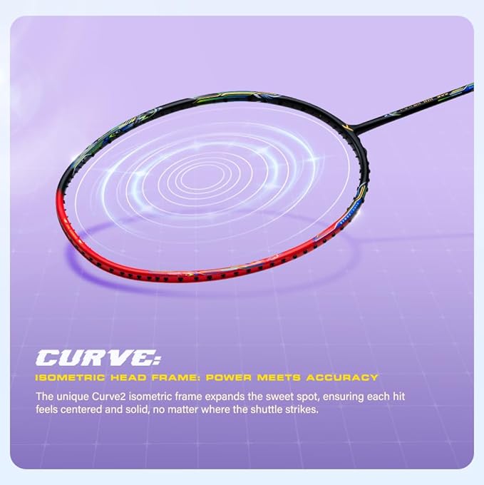 Hundred Power Ray 900 Badmintonschläger mit Vollbezug | 79 Gramm | Maximale Spannung ≤32 lbs