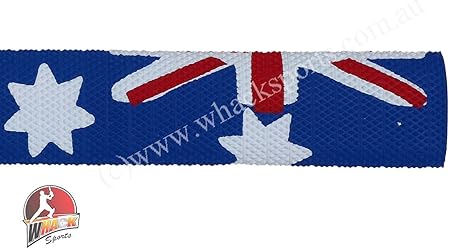 DSC Australian Flag Cricket Bat Grip | Farbe: Blau & Rot | Größe: Standard | Packung mit 1 Stück | Material: Gummi | Verbesserte Kontrolle | Langlebige Leistung | Einfache Installation | Verwendung für alle Spieler