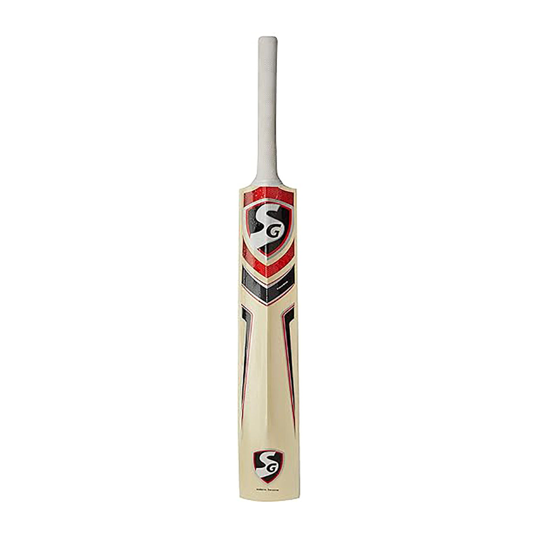 SG Max Cover Cricketschläger für Herren und Jungen (Beige, Größe -6) | Material: Kaschmirweide | Leicht | Kostenlose Abdeckung | Spielbereit | Für fortgeschrittene Spieler | Ideal für Lederbälle