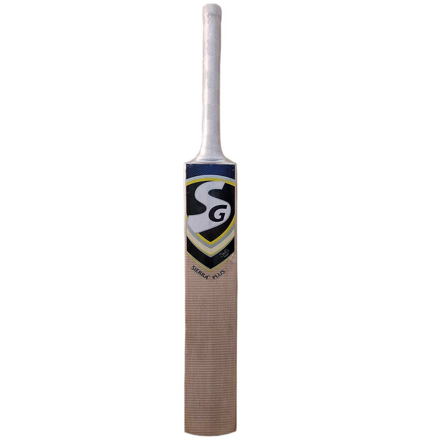 SG Sierra Plus Cricketschläger für Herren und Jungen (Beige) | Material: Kashmir Willow | Leichtgewicht | Kostenlose Hülle | Spielfertig | Für fortgeschrittene Spieler | Ideal für Lederball