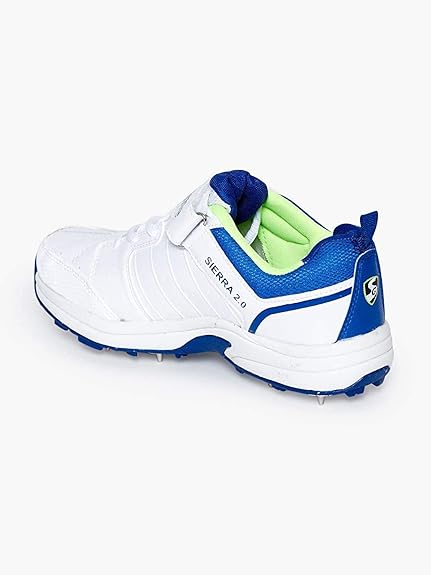 SG SIERRA 2.0 Cricket-Schuh mit Vollmetallspikes | Für Männer & Jungen | Material: Polyurethan | Leichtgewicht | Verbesserte Stabilität beim Spiel
