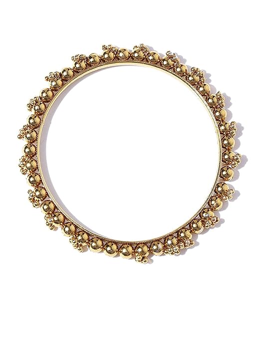 YouBella Traditional Gold Plated Oxidized Bangle Set | Material: Brass | Size: 2.6 | Fashionable Art Jewelry | For Women & Girls | Durable Design | Suitable for All Occasions
