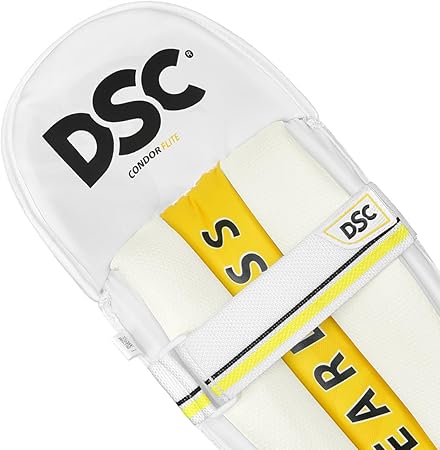 DSC Condor Flite Cricket Wicket Keeping Leg Guard | Color: Multicolor | Size: Youth | For Men and Boys | Mesh Instep | Perfect Fit | Compact Wrap-Around Fit