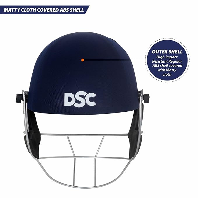 DSC Defender Cricket-Helm | Für Männer & Jungen | Verstellbares Stahlgitter | Rückenstützriemen | Leichtgewicht