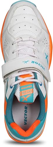 Vector X CKT-200 Cricketschuhe | Farbe: Mehrfarbig | Größe: 6 UK/ 7 US/ 40 EU | Material: PU | Für Männer & Jungen | Gepolsterter Knöchelkragen | Gepolstertes Fußbett