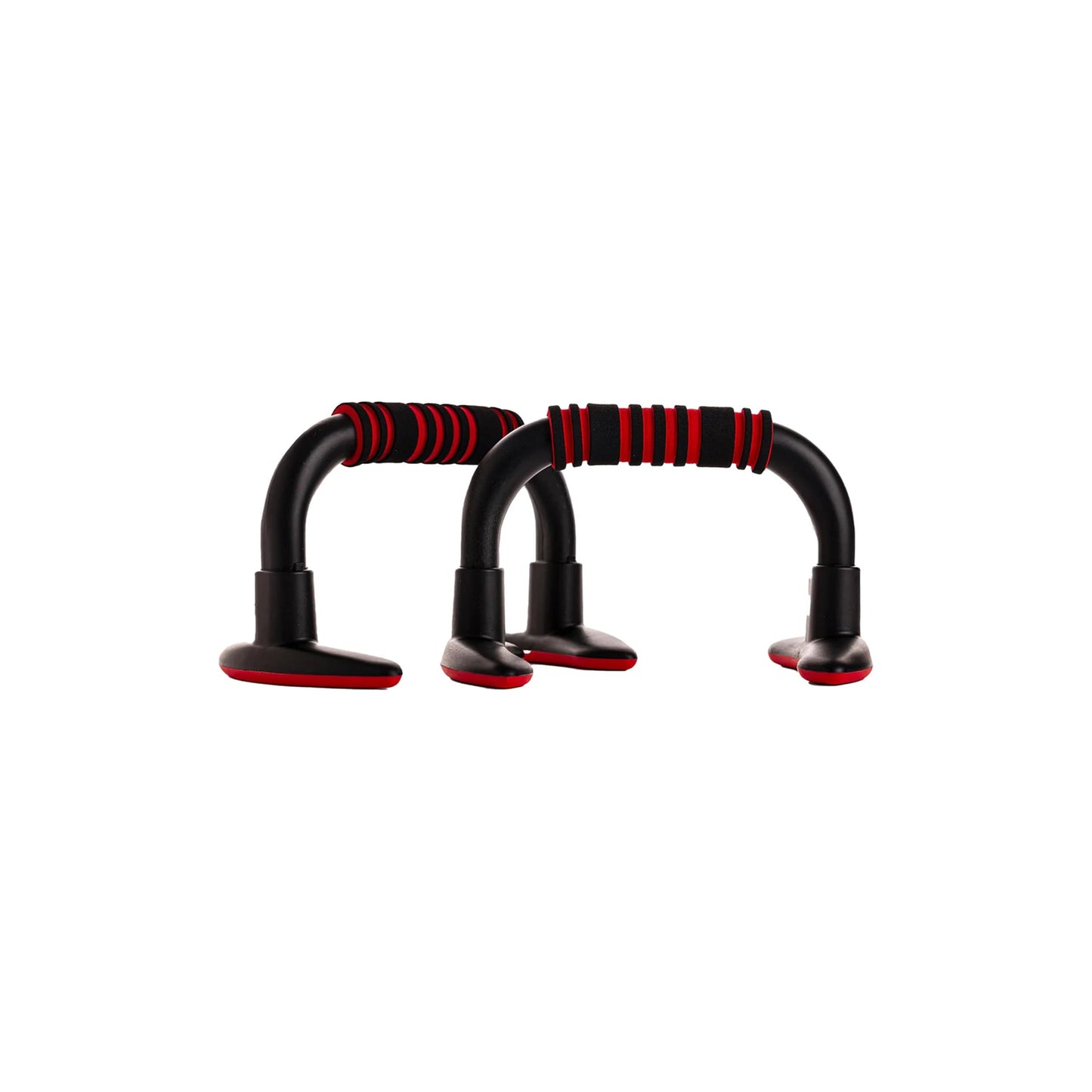 Endless EL1042 Push Up Stands with foam handle | Blank and red | Material: steel, plastic | For upper body training with comfortable foam handle and non-slip bars and reduced wrist strain