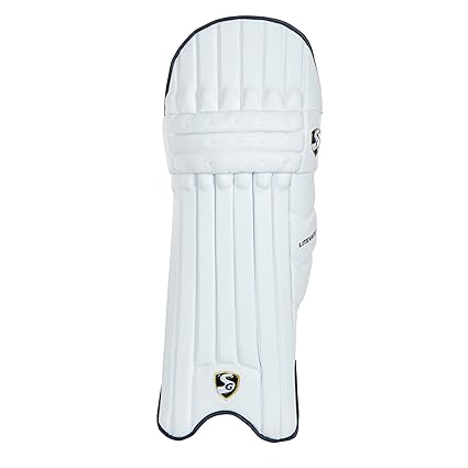 SG Litevate Batting Leg Guard für Männer und Jungen | Farbe: Weiß | Größe: Junior | Für Rechtshänder Batsman | Verschlussart: Haken und Schlaufen | Beinschutz für Cricket | Cricket-Sicherheitsausrüstung | Cricket-Pads | Batting Leg Armor