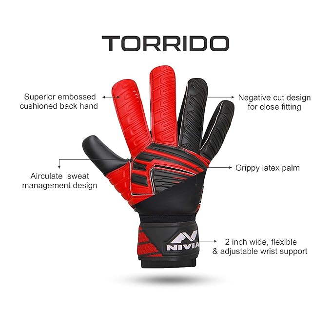 Nivia 742 Raptor Torrido Fußball-Torwarthandschuhe