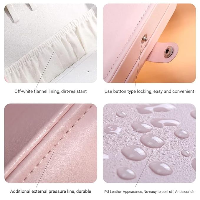 YouBella Tragbares Schmuck-Organizer-Etui | Mit Trennwänden | Rosa | Material: PU-Leder | Elegantes Aussehen | Ideal für den persönlichen Gebrauch und zum Vergolden | Mehrzweckspeicher | Für Frauen und Mädchen