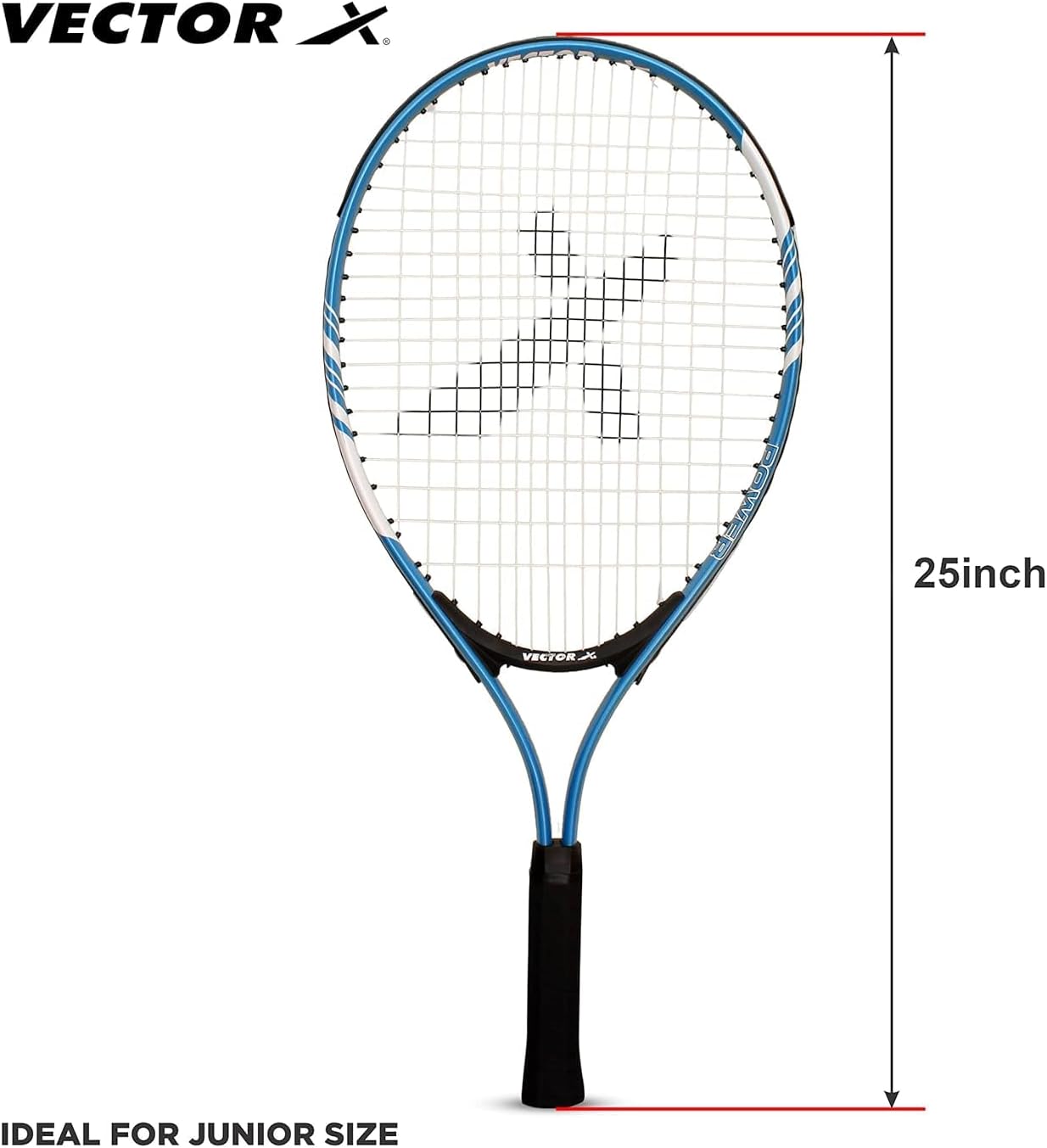 Vector X Vxt 520 25 inch full string tennis racket (yellow, black)