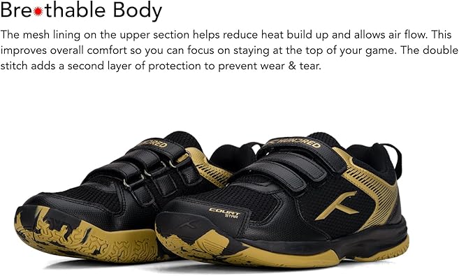 HUNDRED Herren Court Star Badminton Schuhe (Non Marking) | Leicht & Langlebig | X-Cushion Schutz