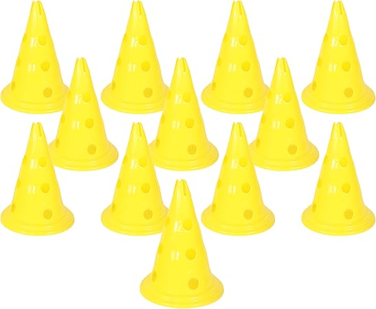 Endless Fußball Kegel von 12 Pcs | Multicolor | Kunststoff | Sporttraining Agility Feld Marker Kegel für Skating Basketball Fußball Praxis Drills | Geeignet für Indoor & Outdoor Games Hindernis
