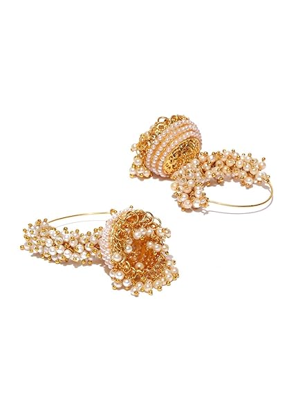 YouBella Goldplattierte Ohrringe für Frauen (Golden)(YBEAR_31070)
