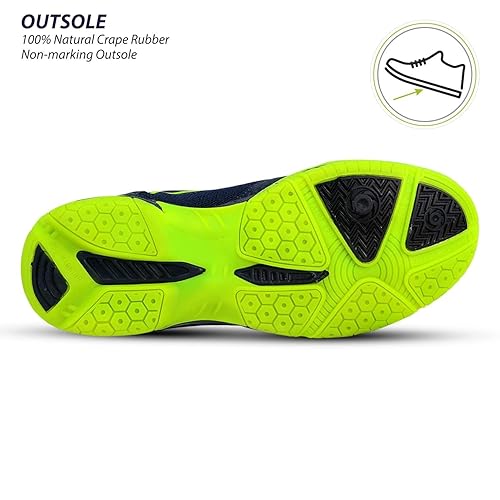 DSC Xeno Badminton Shoes | For Boys | With Natural Crape Rubber Non Marking Outsole