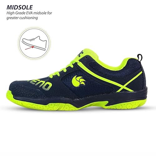 DSC Xeno Badminton Shoes | For Boys | With Natural Crape Rubber Non Marking Outsole