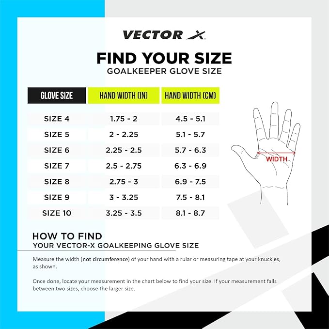 Vector X Gripflex Torwarthandschuhe für Kinder, Jugendliche, Torwart, Feldspieler-Handschuh, geprägt, rutschfeste Latex-Handfläche, weiches Polyurethan, Handrücken, Weiß, Schwarz, Orange, Größe 5