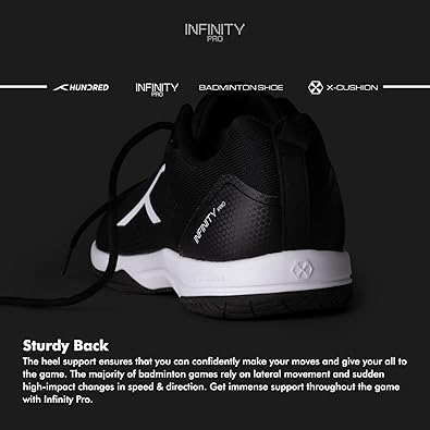 HUNDRED Infinity Pro Non-Marking Professional Badminton Shoe for Men