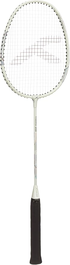 HUNDRED Powertek 200 Badmintonschläger mit Kopfabdeckung (Größe: Standard, Griffgröße:G5) | Besaitet | Material: Aluminium | Für fortgeschrittene Spieler | Gewicht: 95 Gramm | Maximale Saitenspannung - 18-20lbs