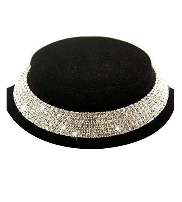 YouBella Fashion Strass Halskette | Versilbert, aus Messing | Für Frauen und Mädchen | Kristallschmuck | Perfekt für alle Gelegenheiten | Am besten zum Verschenken | Hautfreundlich | Nicht allergisch