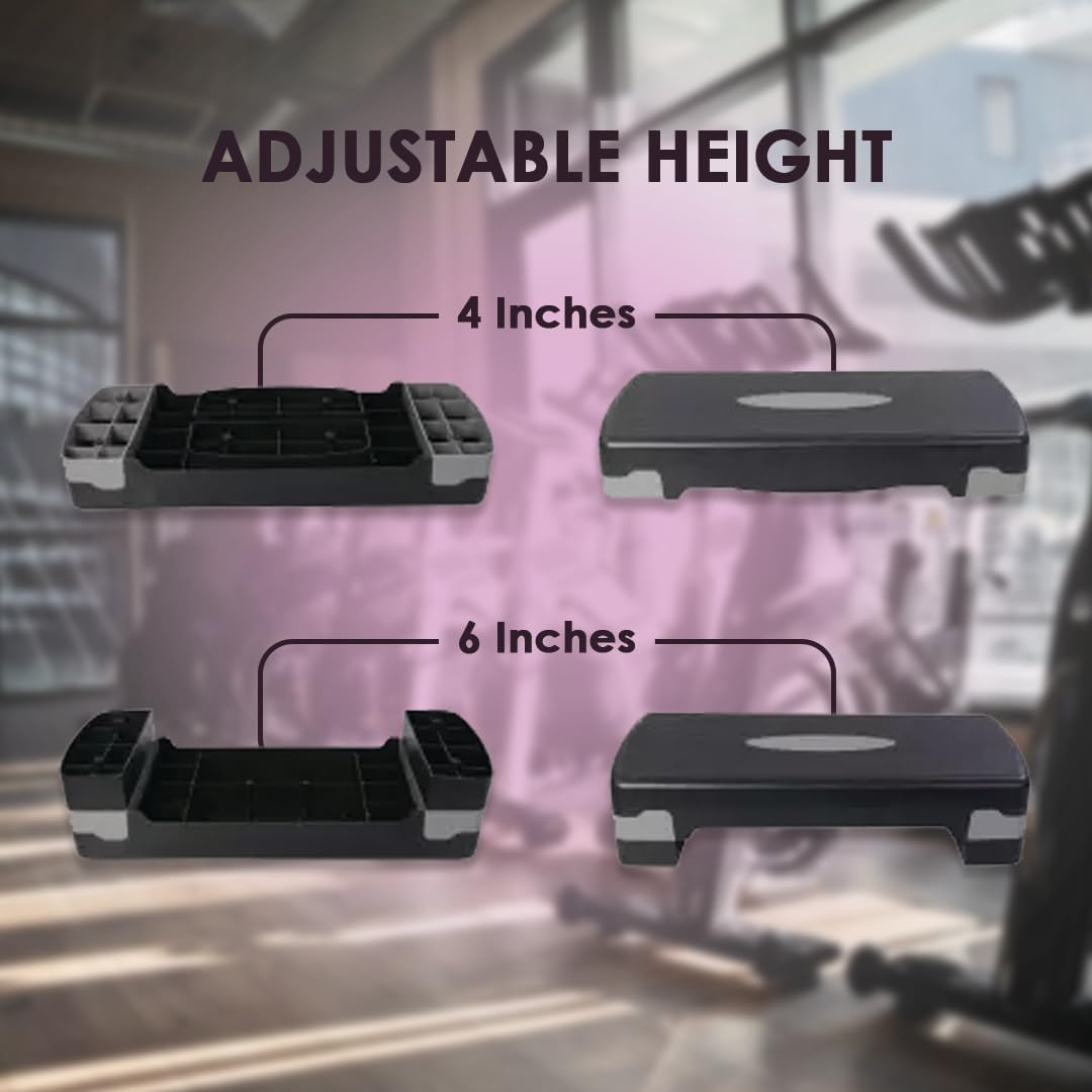 Endless Aerobic Übung Stepper Plattform mit 2 einstellbaren Höhen | Verschiedene | Material: ABS-Kunststoff | Übung Plattform | Ideal für Fitnessstudio und zu Hause | Cardiofitness | Für Männer und Frauen