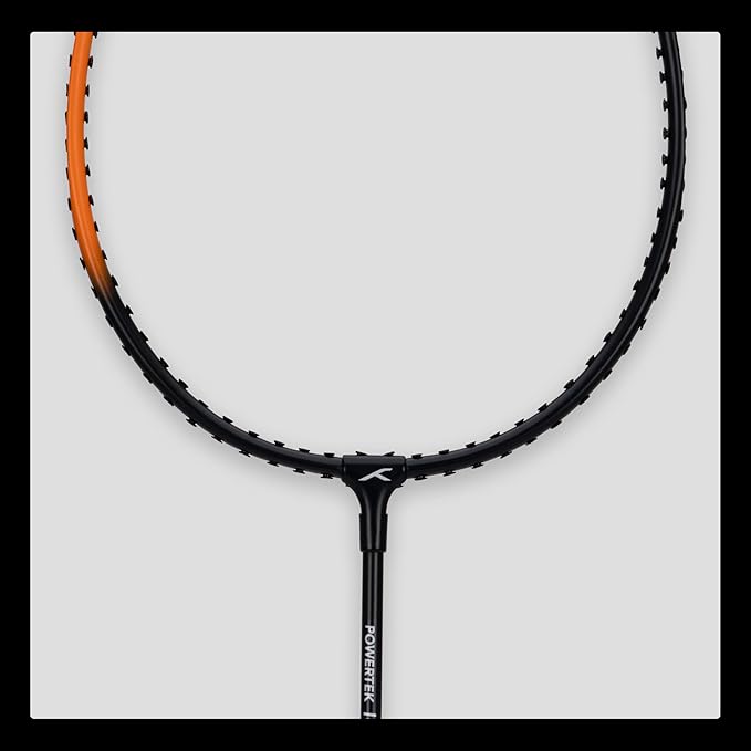 HUNDRED Powertek 100 (set of 2) full-string badminton racket (size: standard, grip size: G5) | Stringing | Material: aluminum | Maximum tension: 16-18lbs | for advanced players