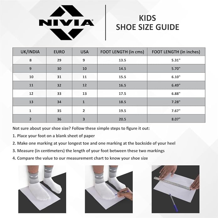 Nivia Ashtang Fußballstollen für Männer/Sport und athletische Schuhe mit PU Synthetik Leder Ober/bequeme Fußballschuhe