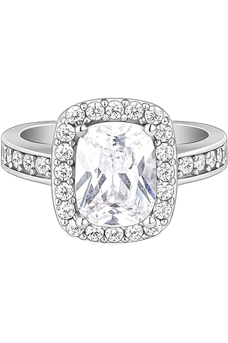 Youbella Solitaire Crystal Jewelry Silver Plated Ring for Women (Silver)(Ybrg_20019)
