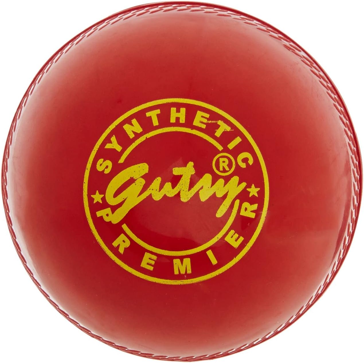 SS Gutsy Synthetische Cricket-Ball (rot)| Wasserdichtes Leder Ball | Geeignet für Praxis Spiel | Turnier Spiel | Top Qualität Kork